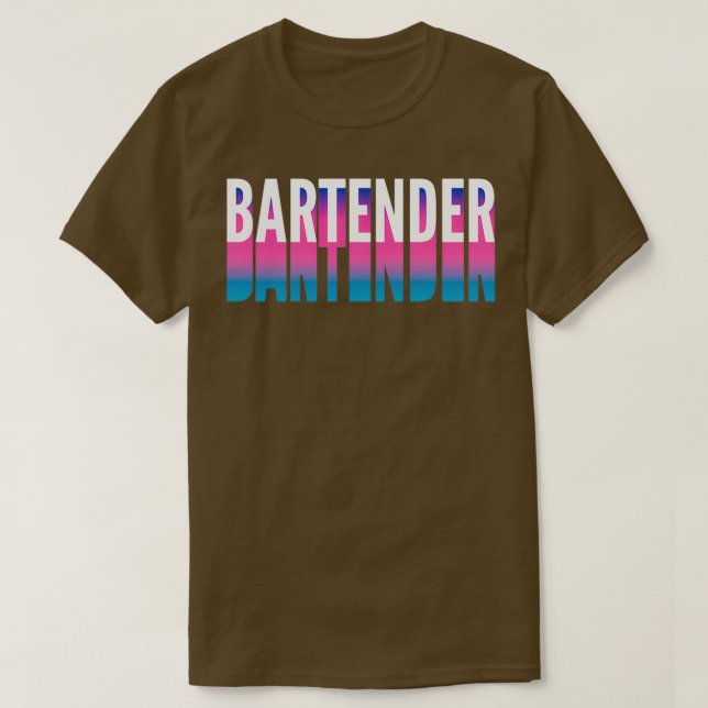 Camiseta Barman Con Sombra De Gradiente Largo 1 (Diseño del anverso)