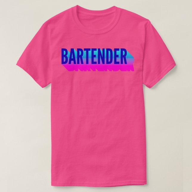 Camiseta Barman Con Sombra De Gradiente Largo 2 (Diseño del anverso)