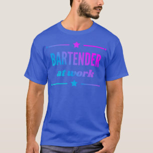 Camiseta Barman En El Trabajo Para El Mejor Chica Bartender