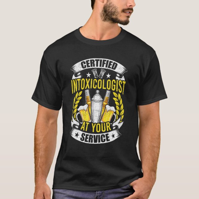 Camiseta Barman Toxicólogo Bartender (Anverso)