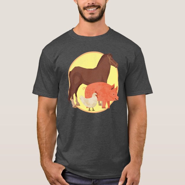 Camiseta Barn Animals Sunburst T-Shirt (Anverso)