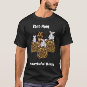 Camiseta Barn Hunt en busca de ratas con un Pastor Alemán