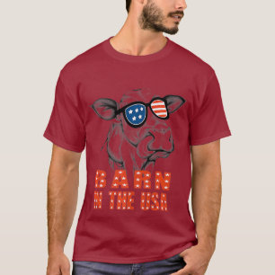 Camiseta Barn In USA - Graciosa vaca Patriótica Bandera De 