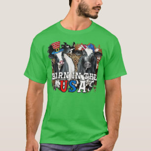 Camiseta Barn In USA Western Heifer Cow American Cows F