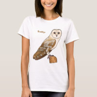 Barn owl bird cartoon illustration