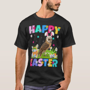 Camiseta Barn Owl Bird Happy Easter Bunny Barn Owl Easter S