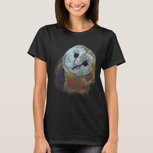 Camiseta Barn Owl Painting Owl Art  (Anverso)