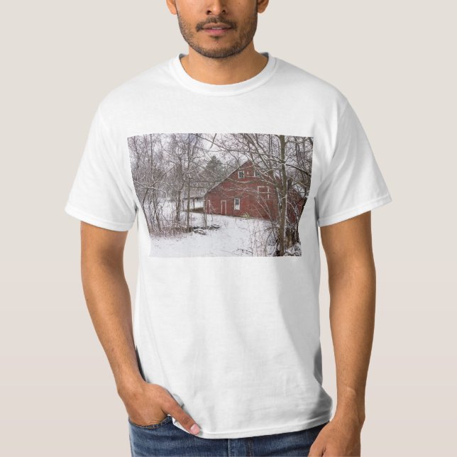 Camiseta Barn Rojo En La Nieve (Anverso)