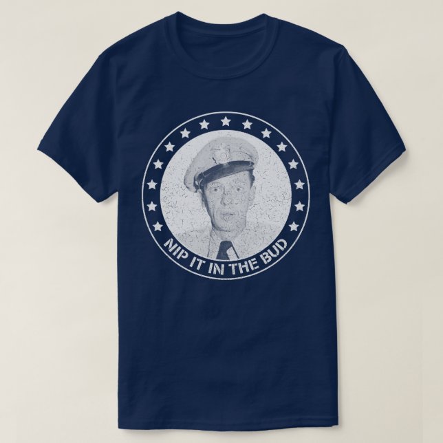 Camiseta Barney Fife lo coge en el Bud (Diseño del anverso)