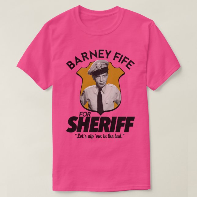 Camiseta Barney Fife Para Sheriff (Diseño del anverso)
