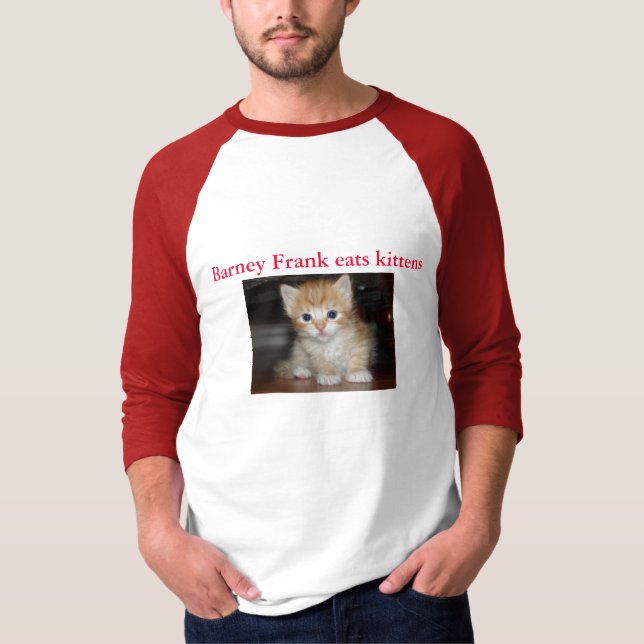Camiseta Barney Frank come gatitos (Anverso)