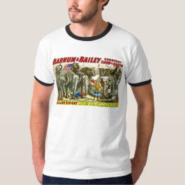 Camiseta Barnum y anuncio del poster de los elefantes de