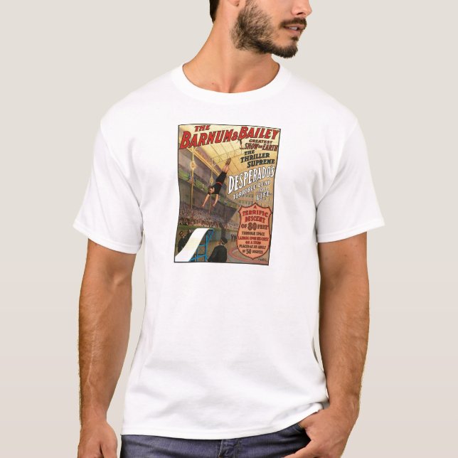 Camiseta Barnum y el salto del forajido de Bailey para la (Anverso)