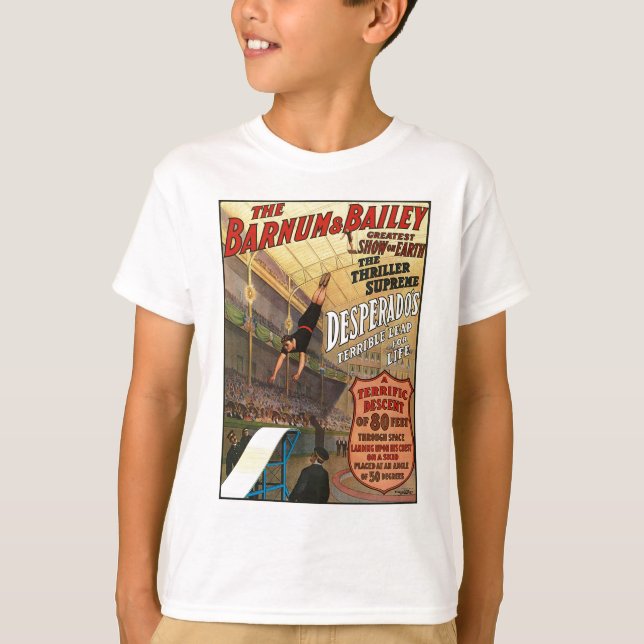 Camiseta Barnum y el salto del forajido de Bailey para la (Anverso)