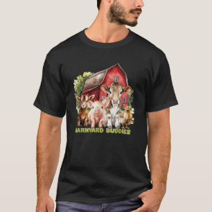 Camiseta Barnyard Buddies Cute Cow Goat Pig Hen En La Granj
