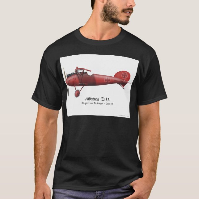Camiseta Barón rojo aka Manfred von Richthofen y su avión (Anverso)