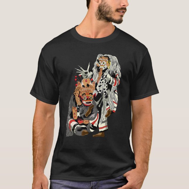Camiseta Barong Y Rangda De Los Balineses (Anverso)