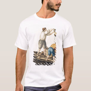 Camiseta Barqueros que vierten el agua dulce en las