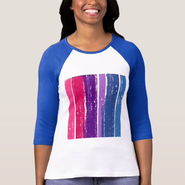 CAMISETA BARRA BISEXUAL DE LA TINTA DEL ORGULLO (Anverso)