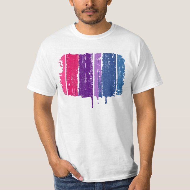 CAMISETA BARRA BISEXUAL DE LA TINTA DEL ORGULLO (Anverso)