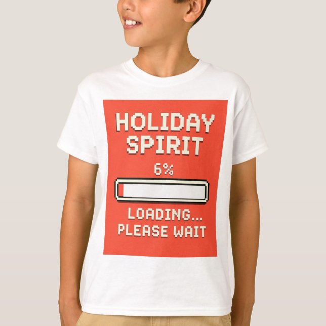 Camiseta Barra de carga del Espíritu Navideño (Anverso)