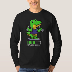 Camiseta Barra de carga muscular de cocodrilo Entrenamiento