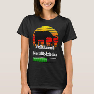 Camiseta Barra de estado de extinción colosal de mamut lana