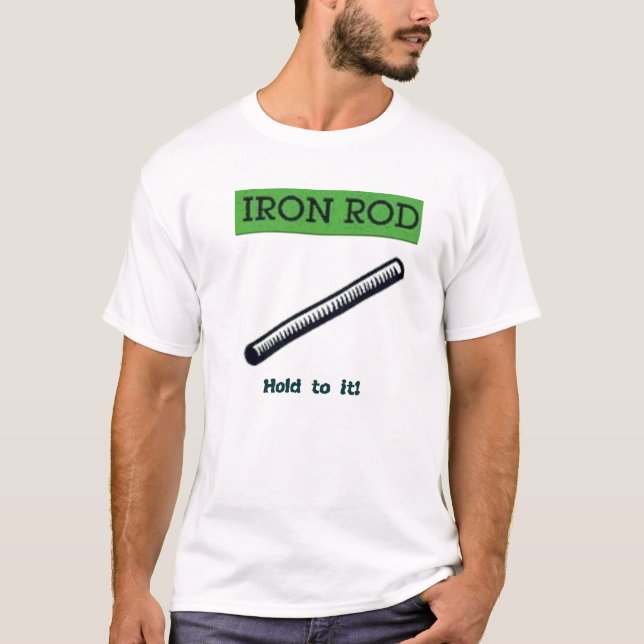Camiseta ¡barra de hierro, asimiento a ella! (Anverso)