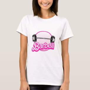 Camiseta Barra de pesas - rosa