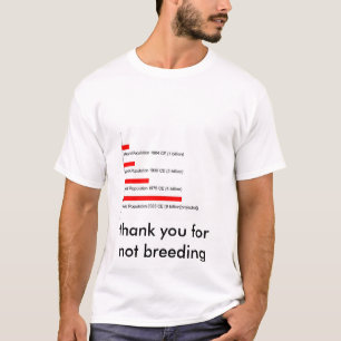 Camiseta barra de población humana libre de niños