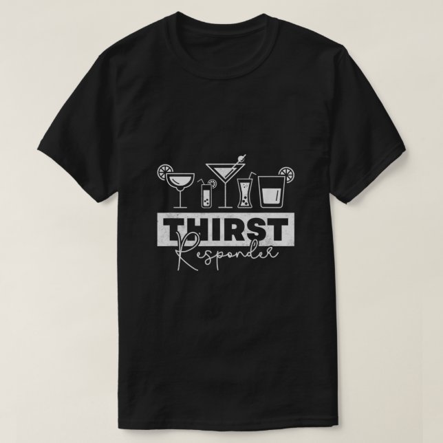 Camiseta Barra de respuesta de sed (Diseño del anverso)