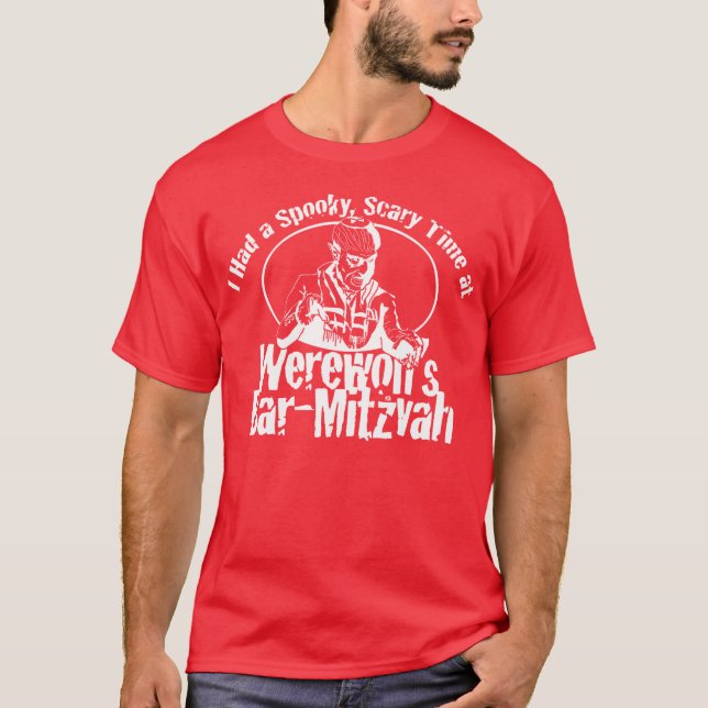 Camiseta Barra Mitzvah del hombre lobo (Anverso)