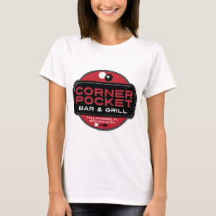 Camiseta Barra y parrilla de la esquina - ROJO del bolsillo