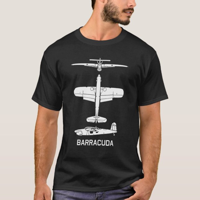 Camiseta Barracuda British Ww2 Torpedo Dive Bomber Plano Si (Anverso)