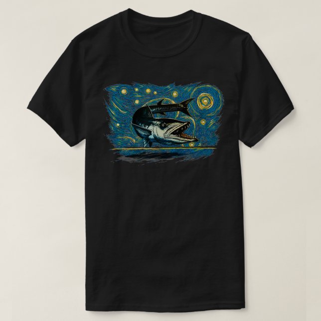Camiseta Barracuda de estilo retro vintage (Diseño del anverso)