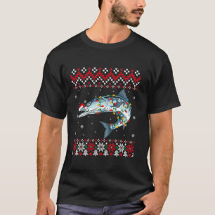 Camiseta Barracuda Fish Santa Hat Hombres Mujeres Niños Feo