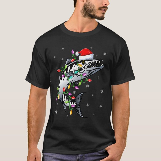 Camiseta Barracuda Fish Xmas Iluminando reno Barracuda Ch (Anverso)