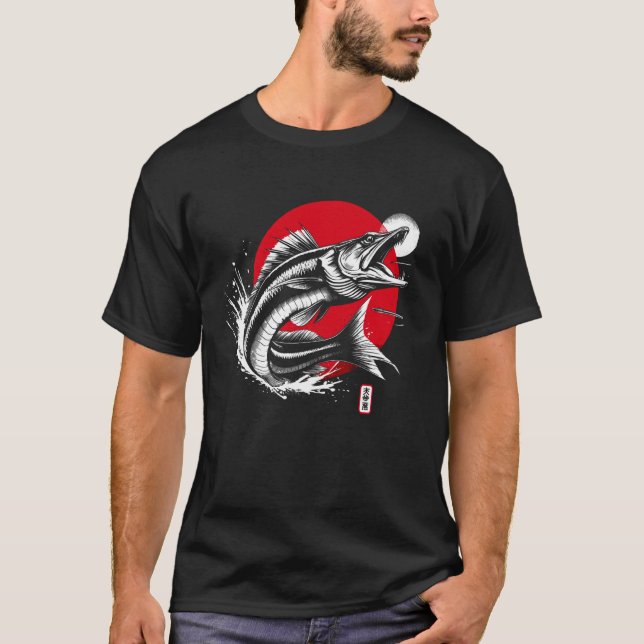 Camiseta Barracuda. Guay Sumi-e Animal Sunset (Anverso)