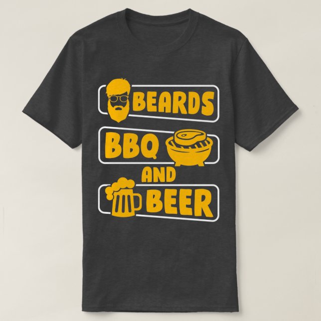 Camiseta Barras Barba Cerveza Barba Plena Barba (Diseño del anverso)