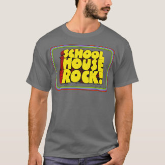 Camiseta Barras de títulos retro de la escuela Rock 70
