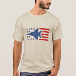 Camiseta Barras y estrellas azules rojas del avión de