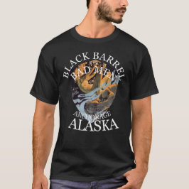 CAMISETA BARREL NEGRO Y EL MAL ANCLAJE DE HOMBRES ALASKA AK