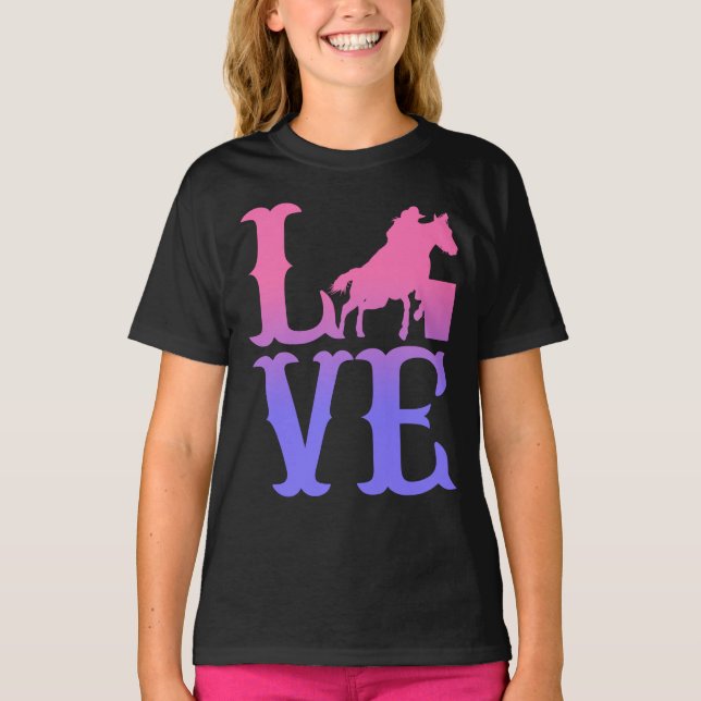 Camiseta Barrel Racer Love Horse Riing (Anverso)