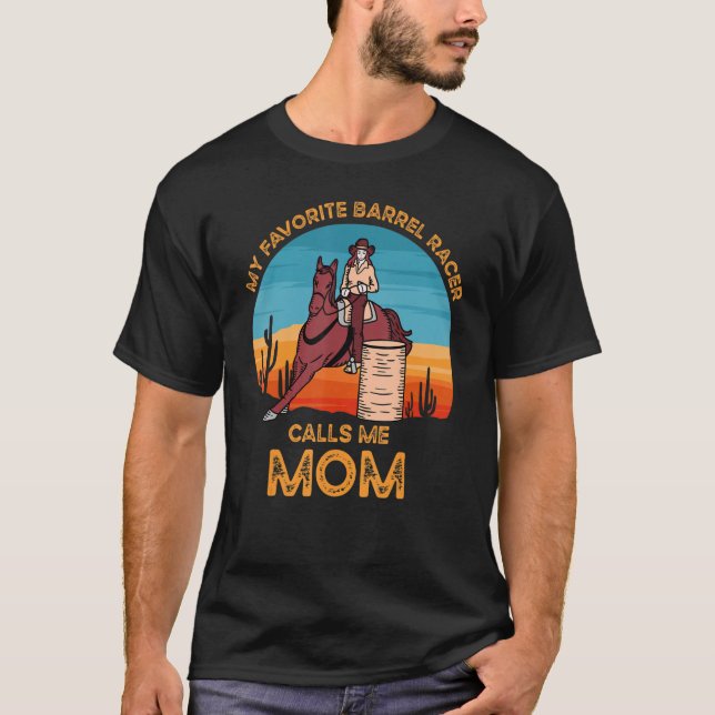 Camiseta Barrel Racer Mom Rodeo Cowgirl Horario 1 (Anverso)