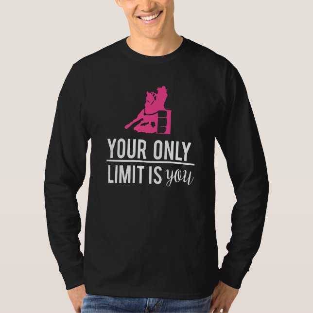 Camiseta Barrel Racer Your Only Limit Is You Cowgirl Motiva (Anverso)