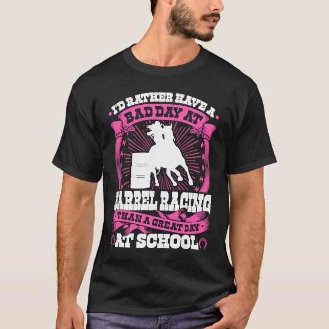 Camiseta Barrel Racing Girl Quote  Rodeo Cowgirl Barrel Rac (Anverso)