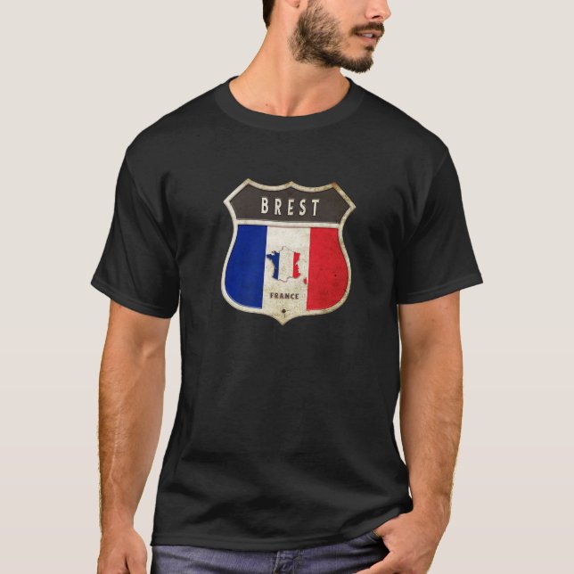 Camiseta Barrera De Armas De Francia Banderas De La Ciudad/ (Anverso)