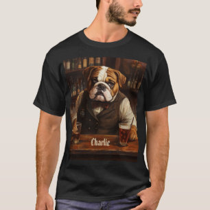 Camiseta Barrera de Bulldog de nombre personalizado