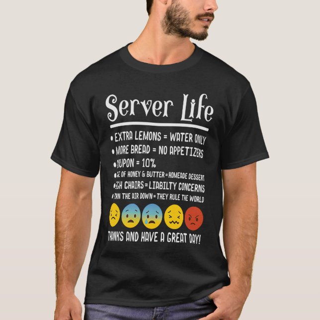 Camiseta Barrera de espera de vida de servidor (Anverso)