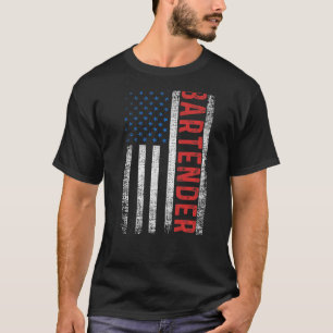 Camiseta Barrera de trabajo de barra de banderas de Estados